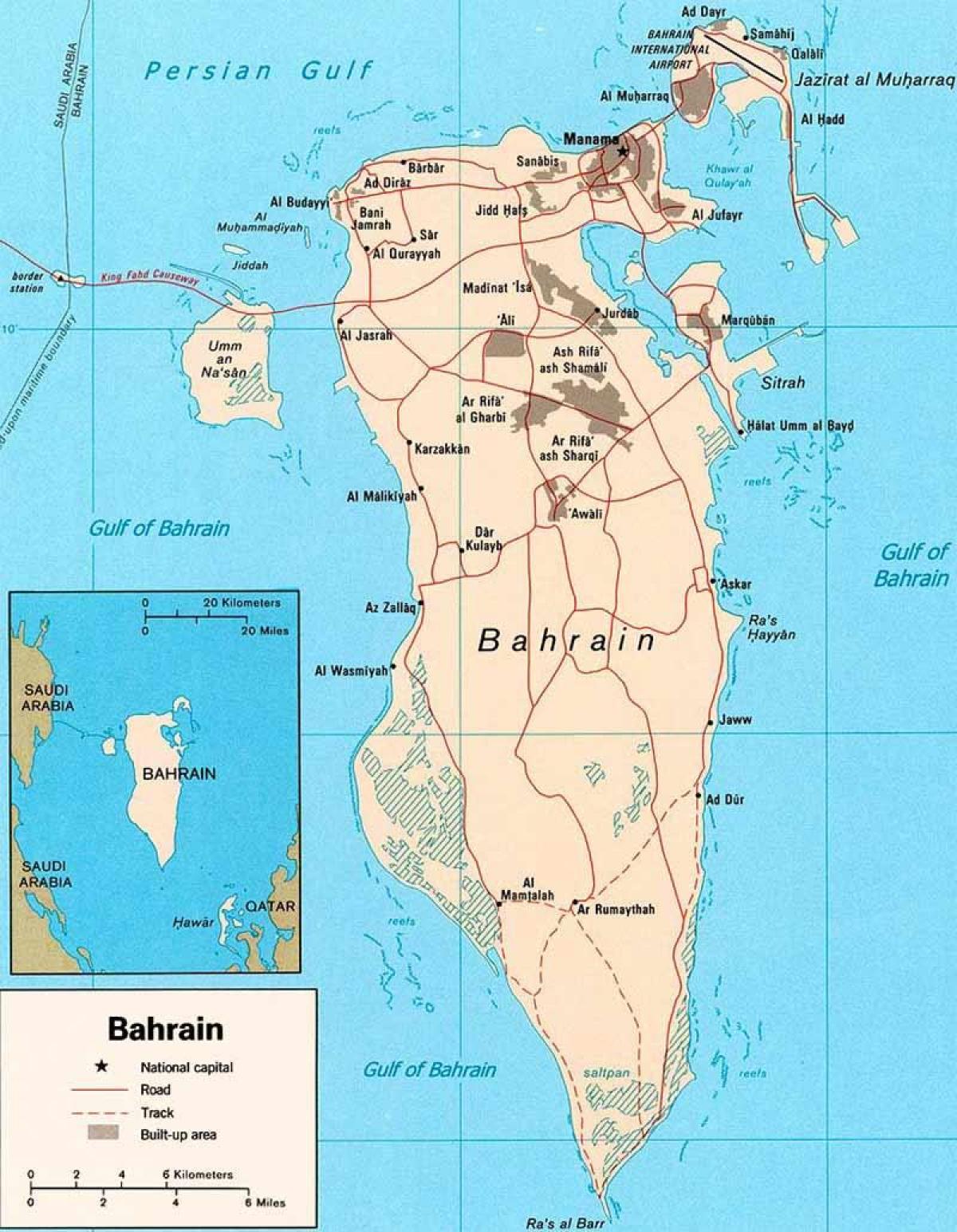 바레인 도로 지도