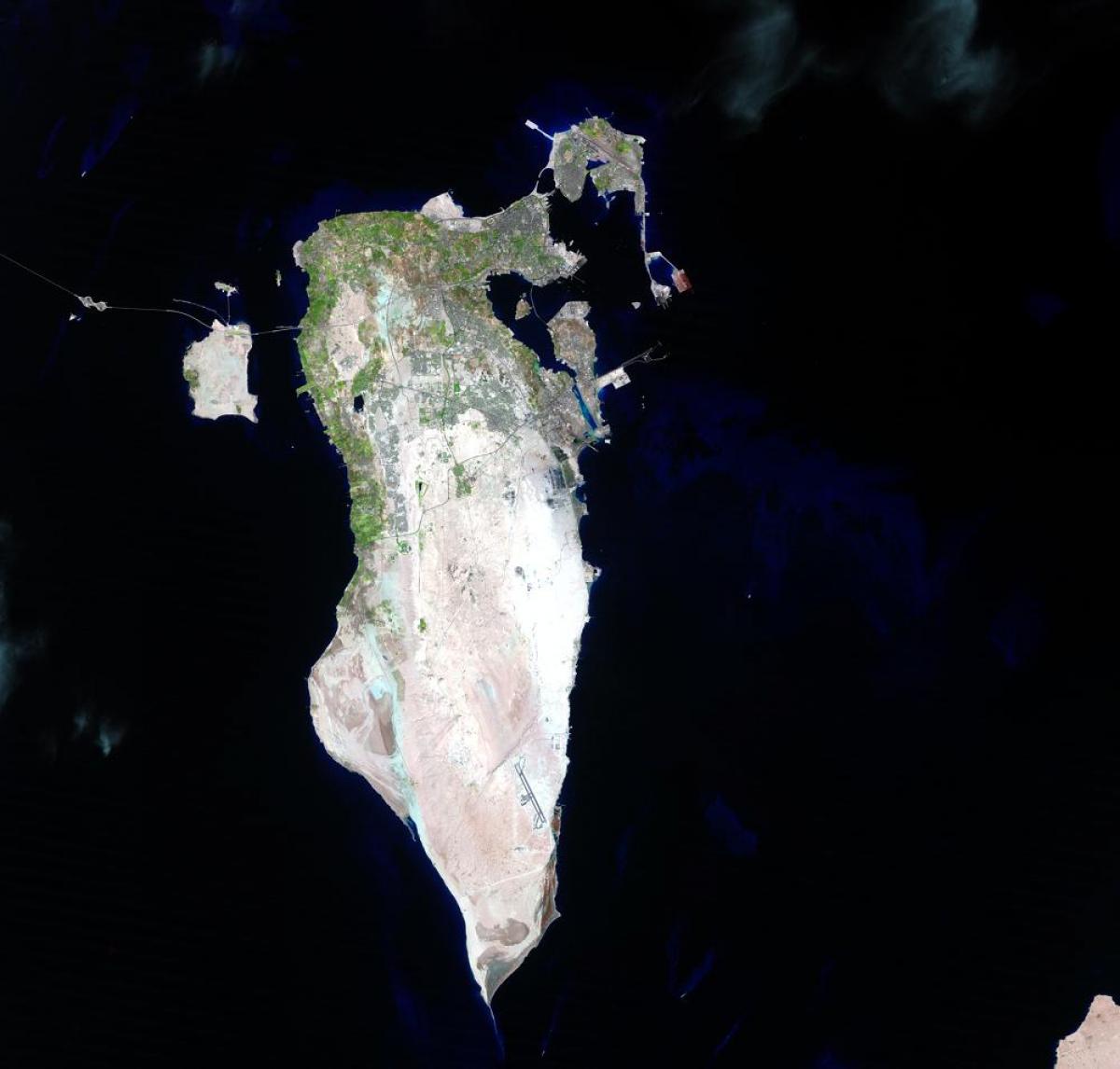 바레인의 지도 satellite