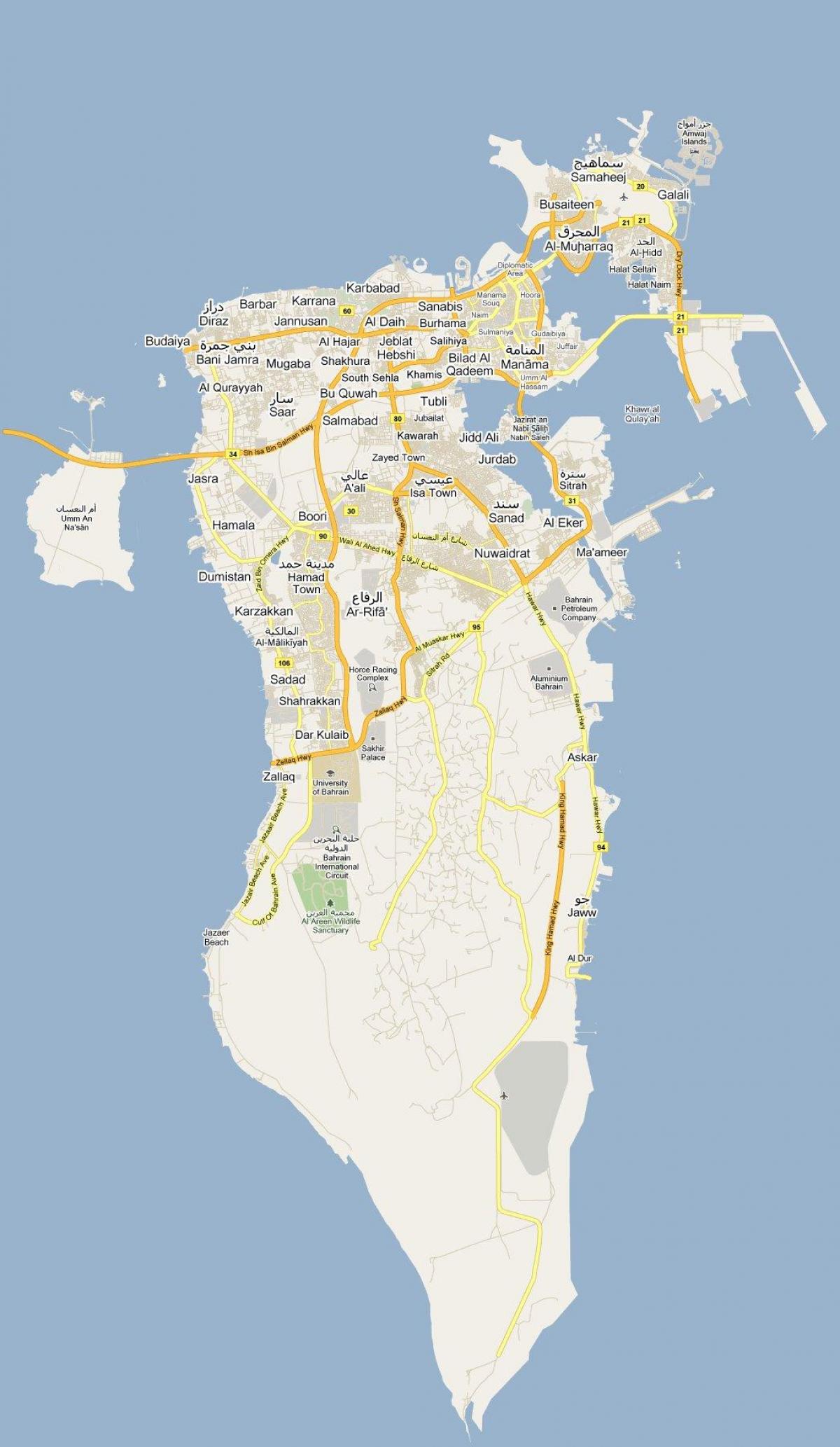 지도의 거리지도의 바레인