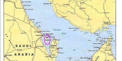 바레인의 지도 섬 
