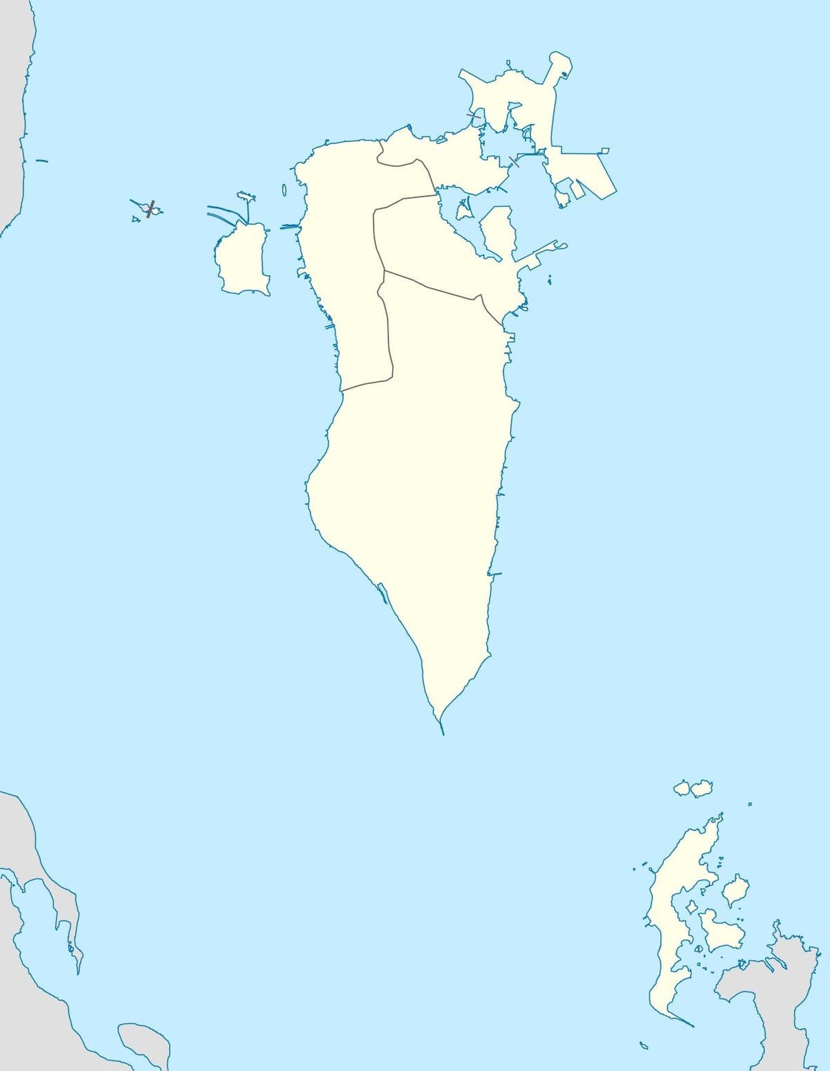 바레인의 지도 벡터 지도