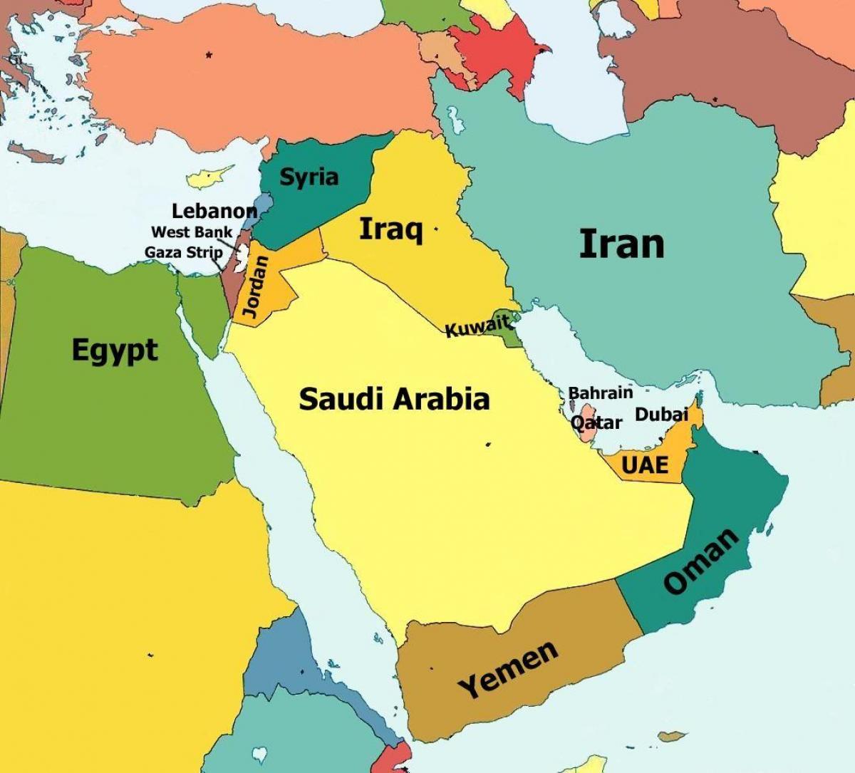 바레인 국가에서는 세계 지도